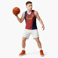 Custom Spain Football Basketball Jersey La Roja National Pride