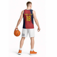 Custom Spain Football Basketball Jersey La Roja National Pride