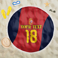 Custom Spain Football Beach Blanket La Roja National Pride