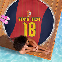 Custom Spain Football Beach Blanket La Roja National Pride
