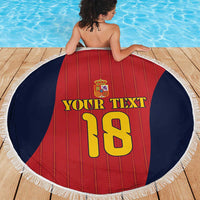 Custom Spain Football Beach Blanket La Roja National Pride