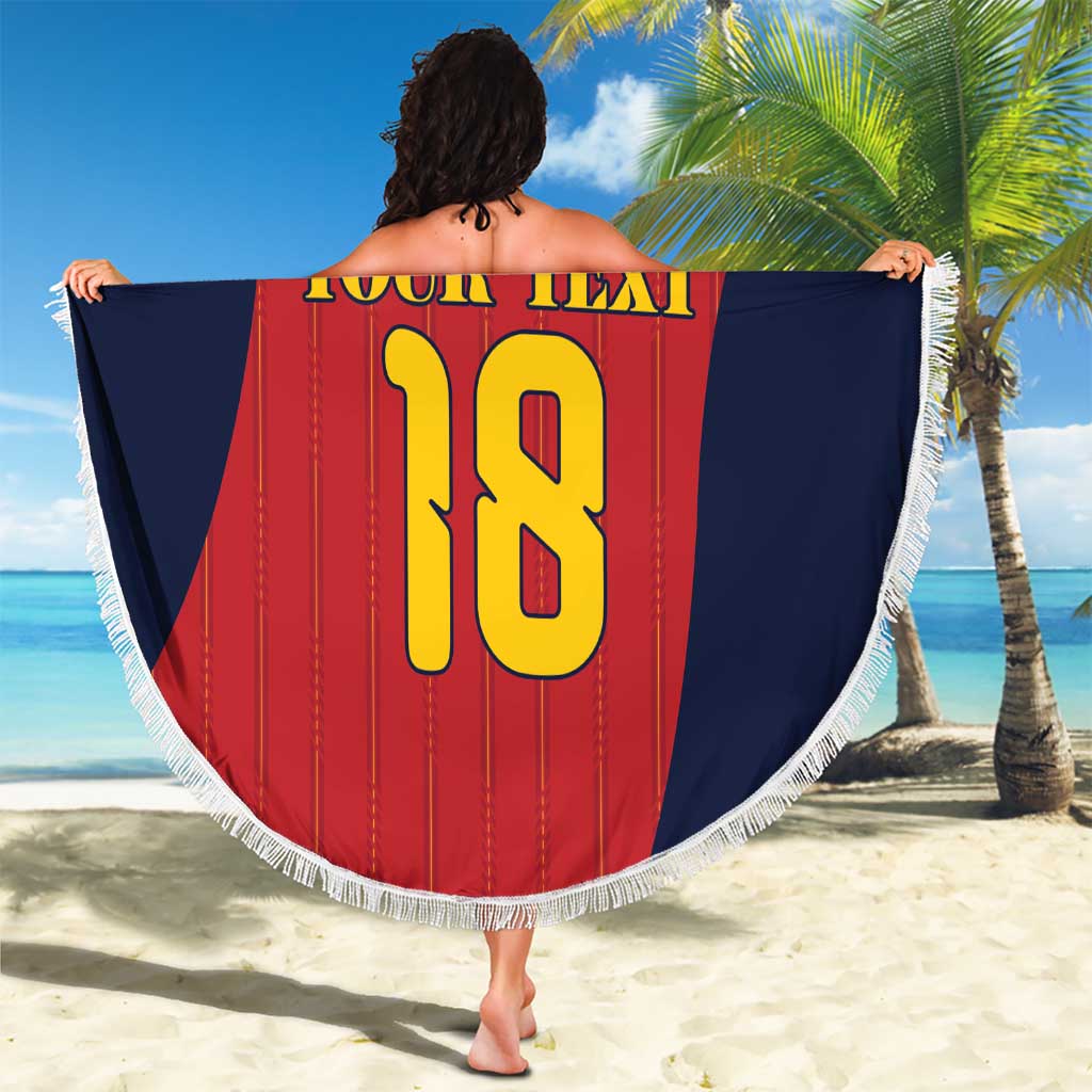 Custom Spain Football Beach Blanket La Roja National Pride