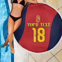 Custom Spain Football Beach Blanket La Roja National Pride