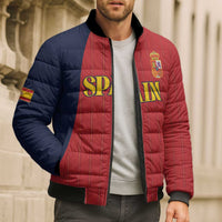 Custom Spain Football Bomber Puffer Jacket La Roja National Pride