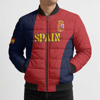 Custom Spain Football Bomber Puffer Jacket La Roja National Pride