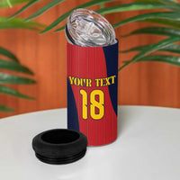 Custom Spain Football 4 in 1 Can Cooler Tumbler La Roja National Pride