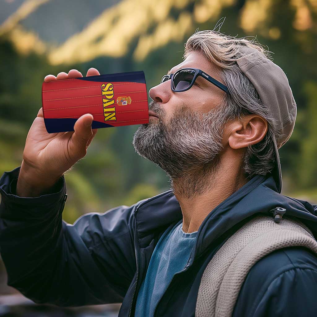 Custom Spain Football 4 in 1 Can Cooler Tumbler La Roja National Pride