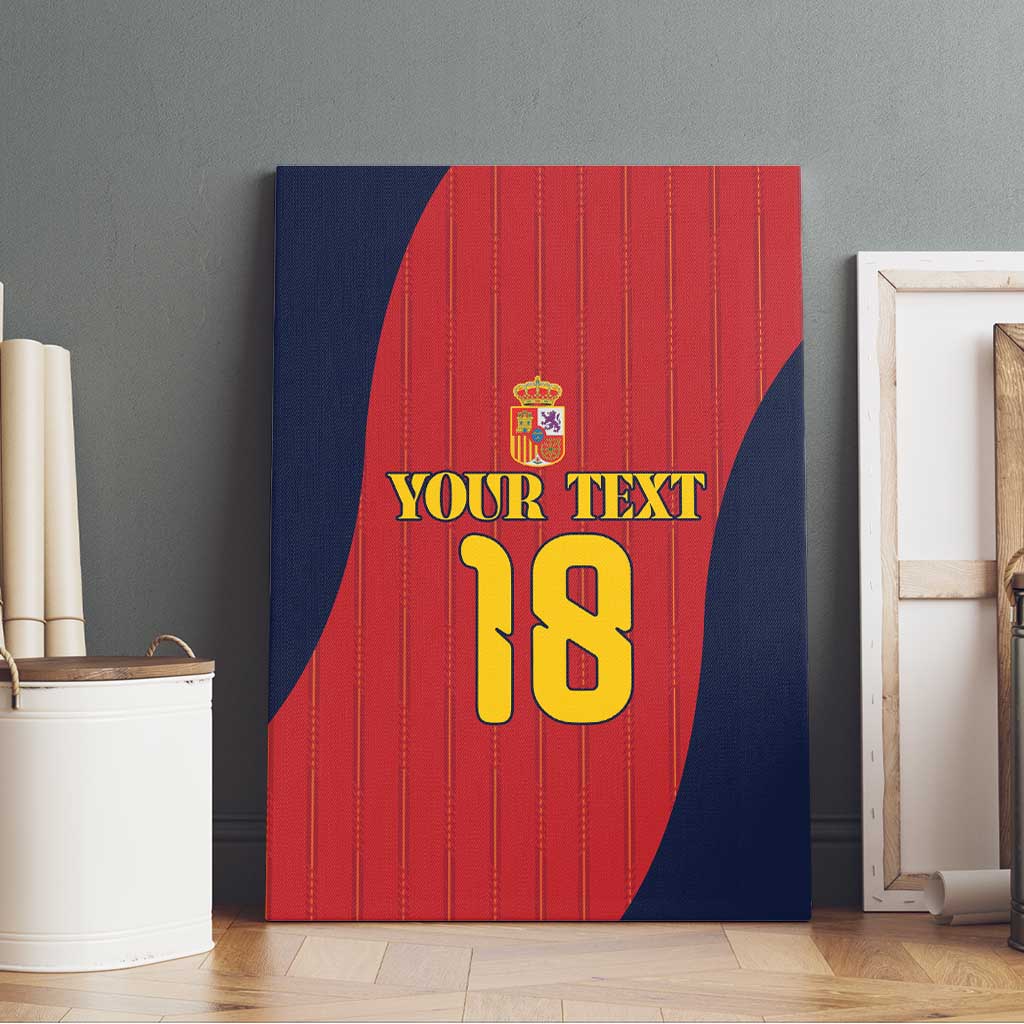 Custom Spain Football Canvas Wall Art La Roja National Pride