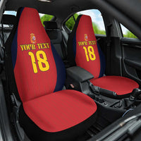 Custom Spain Football Car Seat Cover La Roja National Pride