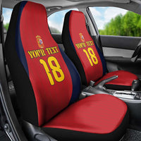 Custom Spain Football Car Seat Cover La Roja National Pride