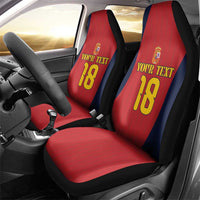 Custom Spain Football Car Seat Cover La Roja National Pride
