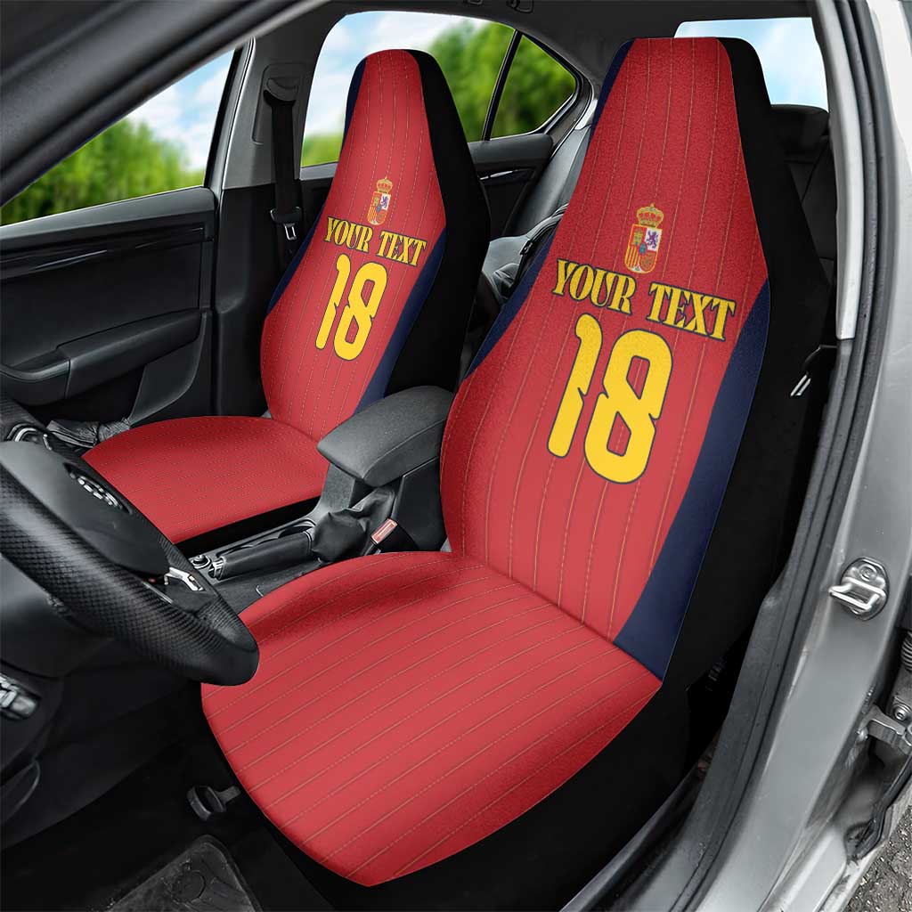 Custom Spain Football Car Seat Cover La Roja National Pride