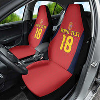 Custom Spain Football Car Seat Cover La Roja National Pride