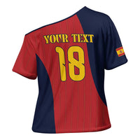 Custom Spain Football Cross Shoulder Shirt La Roja National Pride