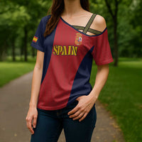 Custom Spain Football Cross Shoulder Shirt La Roja National Pride
