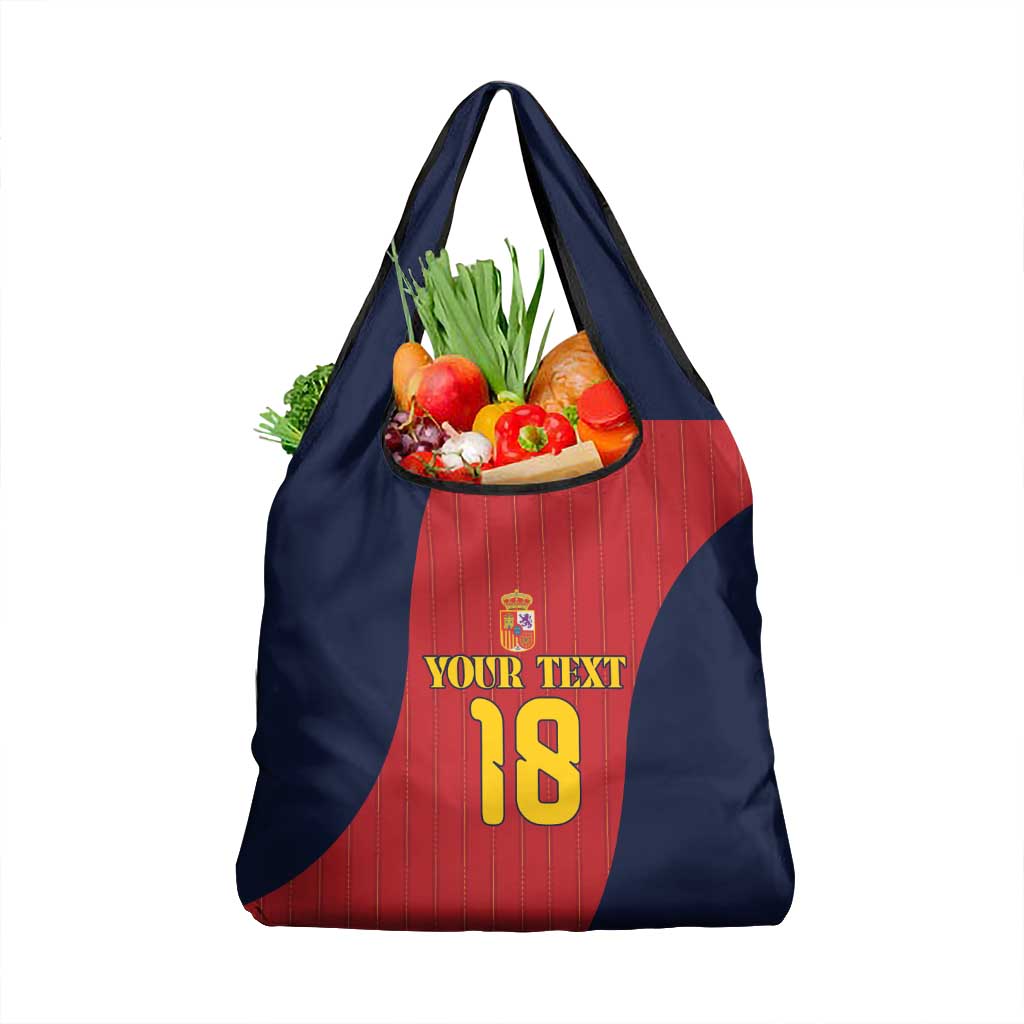 Custom Spain Football Grocery Bag La Roja National Pride