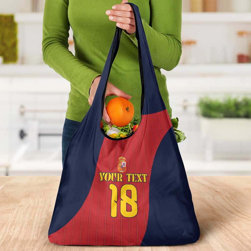 Custom Spain Football Grocery Bag La Roja National Pride