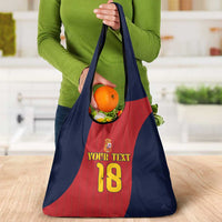 Custom Spain Football Grocery Bag La Roja National Pride