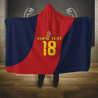 Custom Spain Football Hooded Blanket La Roja National Pride