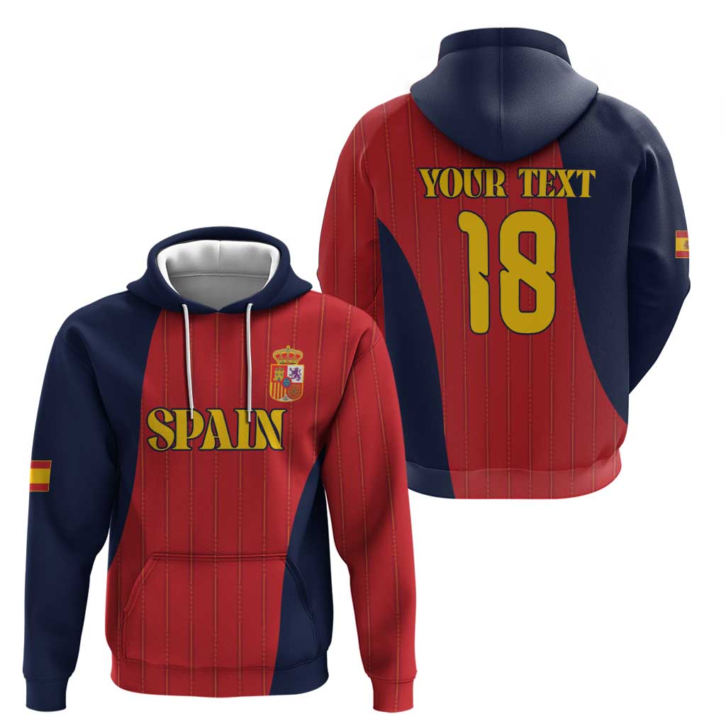 Custom Spain Football Hoodie La Roja National Pride