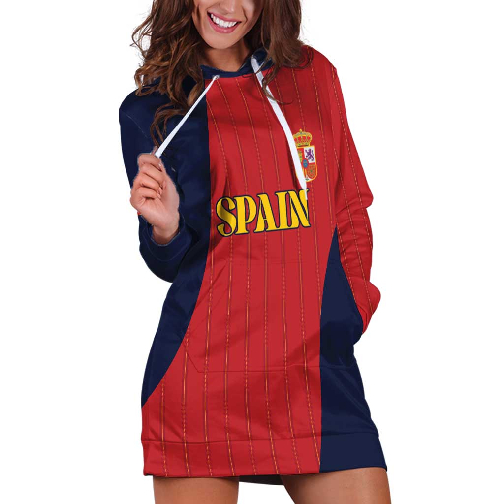 Custom Spain Football Hoodie Dress La Roja National Pride