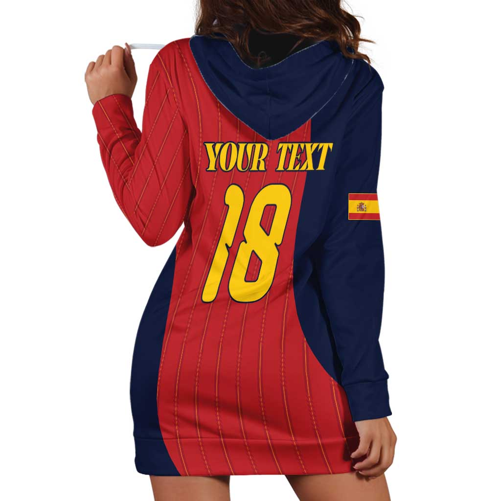 Custom Spain Football Hoodie Dress La Roja National Pride