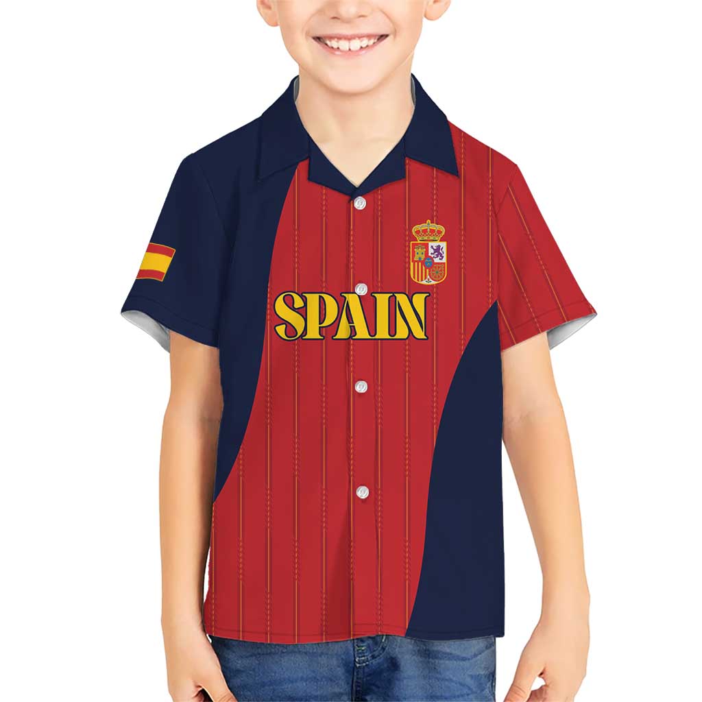 Custom Spain Football Kid Hawaiian Shirt La Roja National Pride