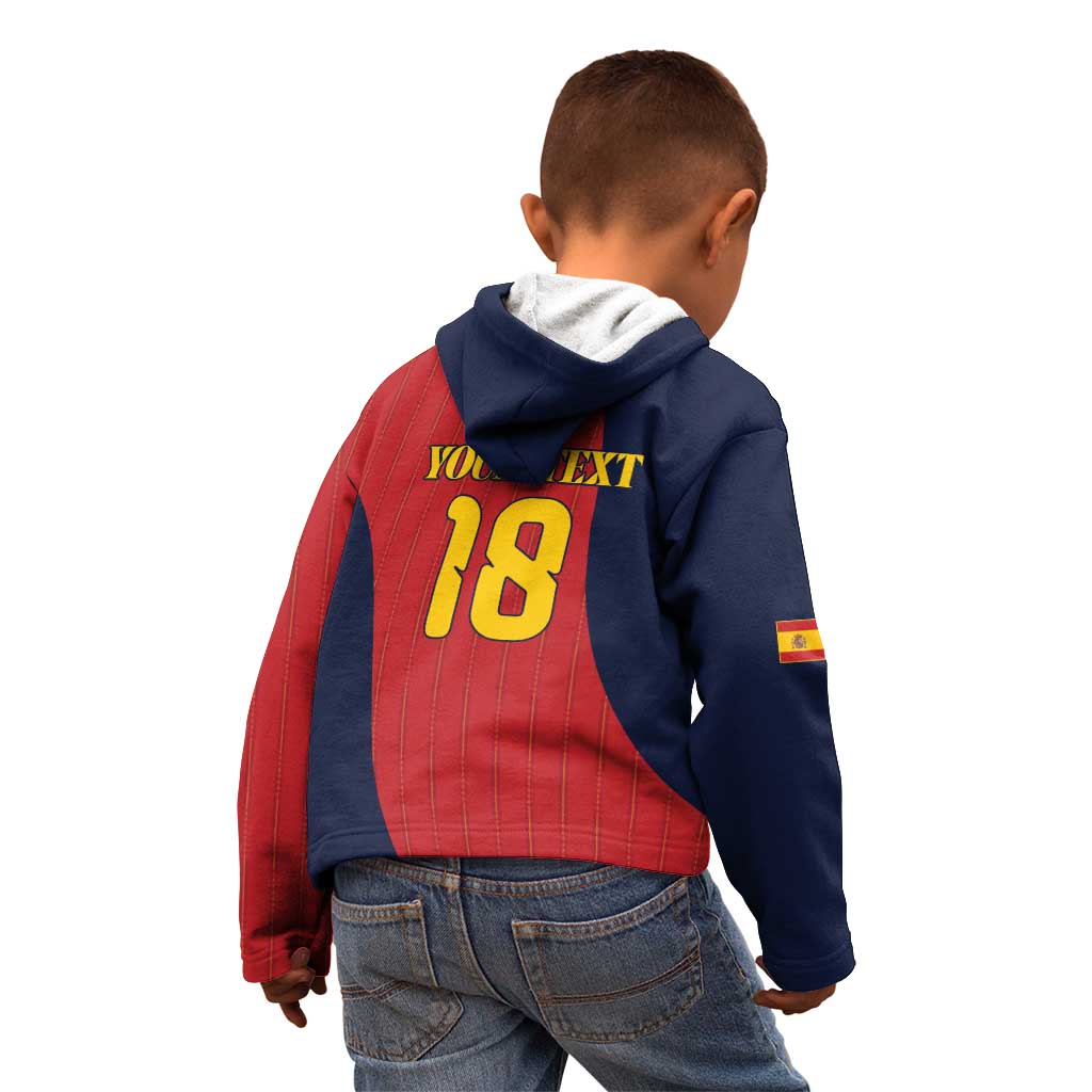 Custom Spain Football Kid Hoodie La Roja National Pride