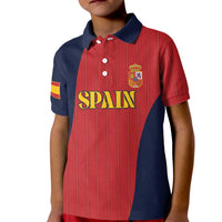 Custom Spain Football Kid Polo Shirt La Roja National Pride