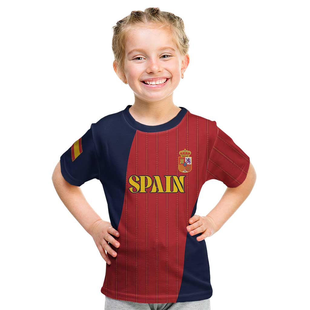 Custom Spain Football Kid T Shirt La Roja National Pride