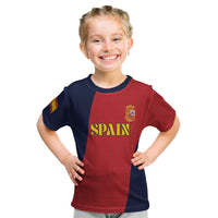 Custom Spain Football Kid T Shirt La Roja National Pride
