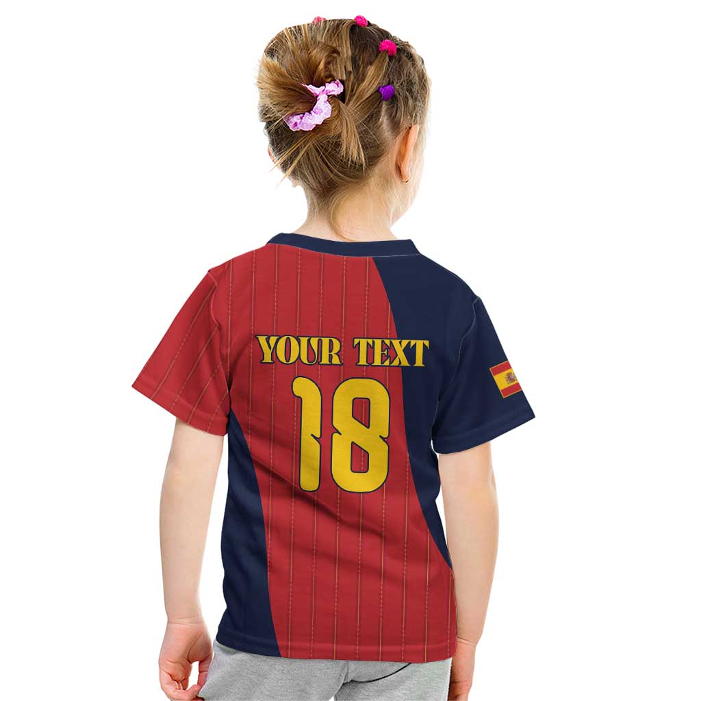 Custom Spain Football Kid T Shirt La Roja National Pride