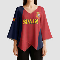 Custom Spain Football Kimono Sleeve Blouse La Roja National Pride