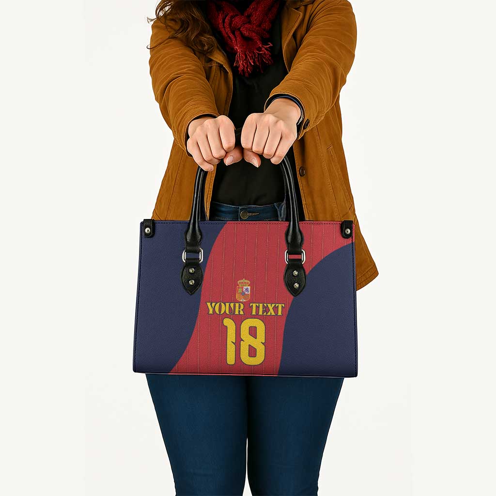 Custom Spain Football Leather Bag La Roja National Pride