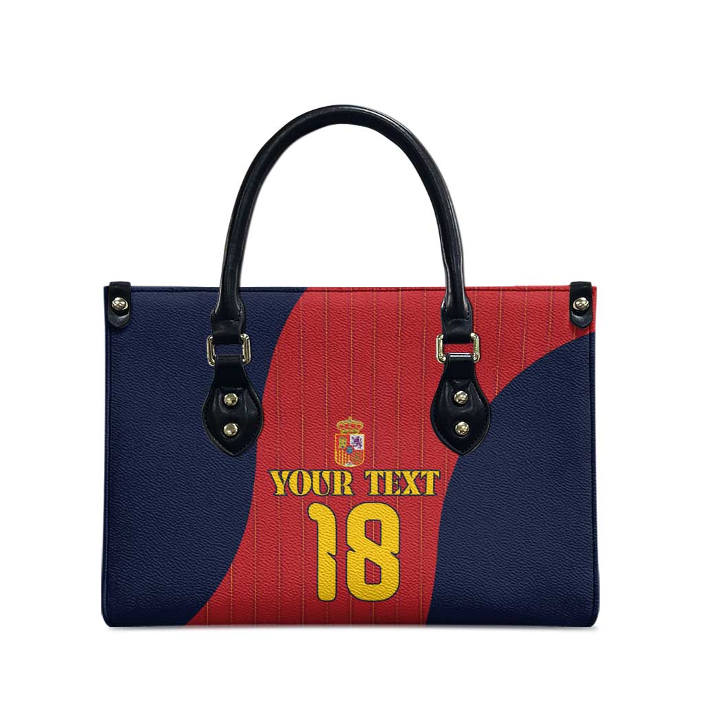 Custom Spain Football Leather Bag La Roja National Pride