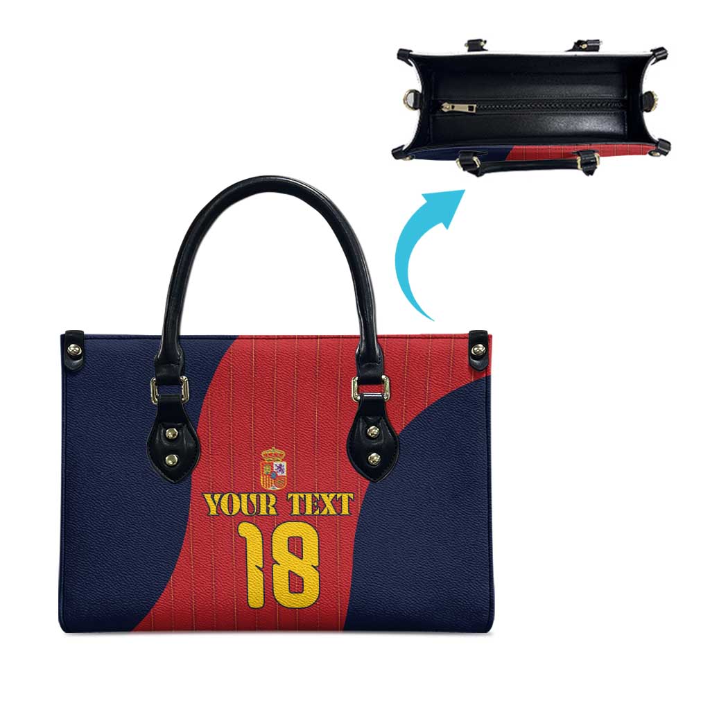 Custom Spain Football Leather Bag La Roja National Pride