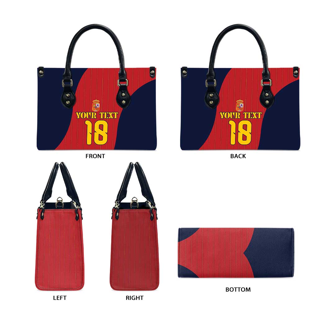 Custom Spain Football Leather Bag La Roja National Pride