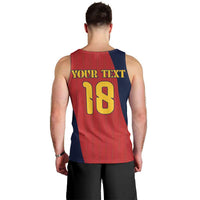 Custom Spain Football Men Tank Top La Roja National Pride