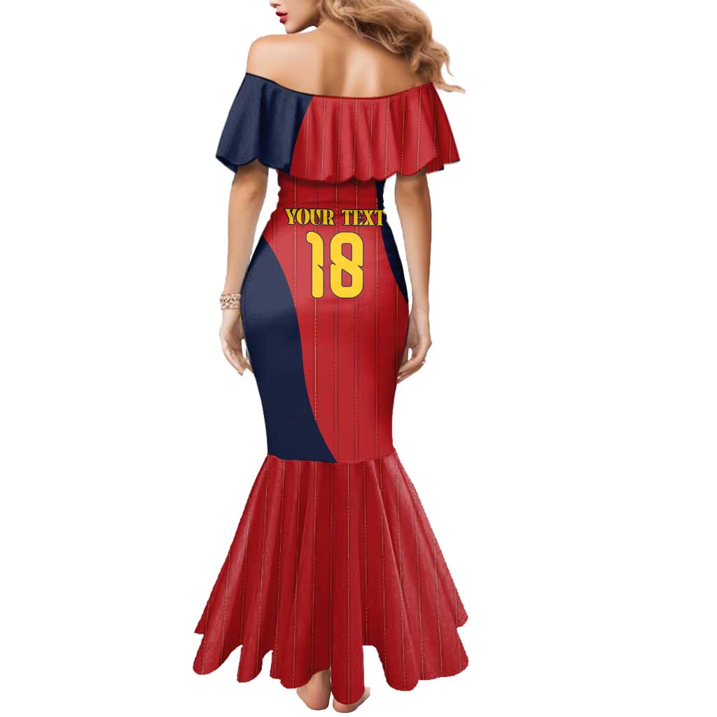 Custom Spain Football Mermaid Dress La Roja National Pride
