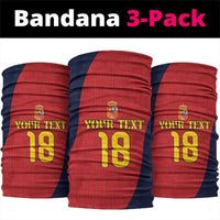 Custom Spain Football Neck Gaiter La Roja National Pride