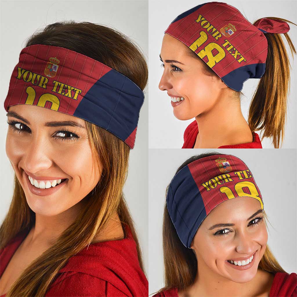Custom Spain Football Neck Gaiter La Roja National Pride