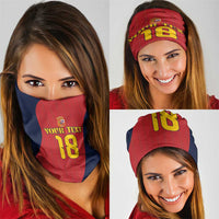 Custom Spain Football Neck Gaiter La Roja National Pride