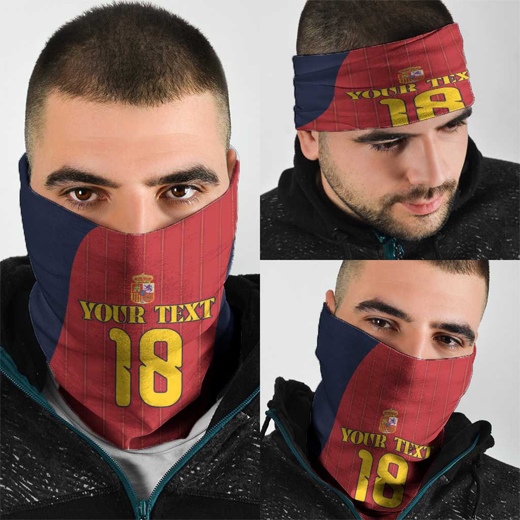 Custom Spain Football Neck Gaiter La Roja National Pride