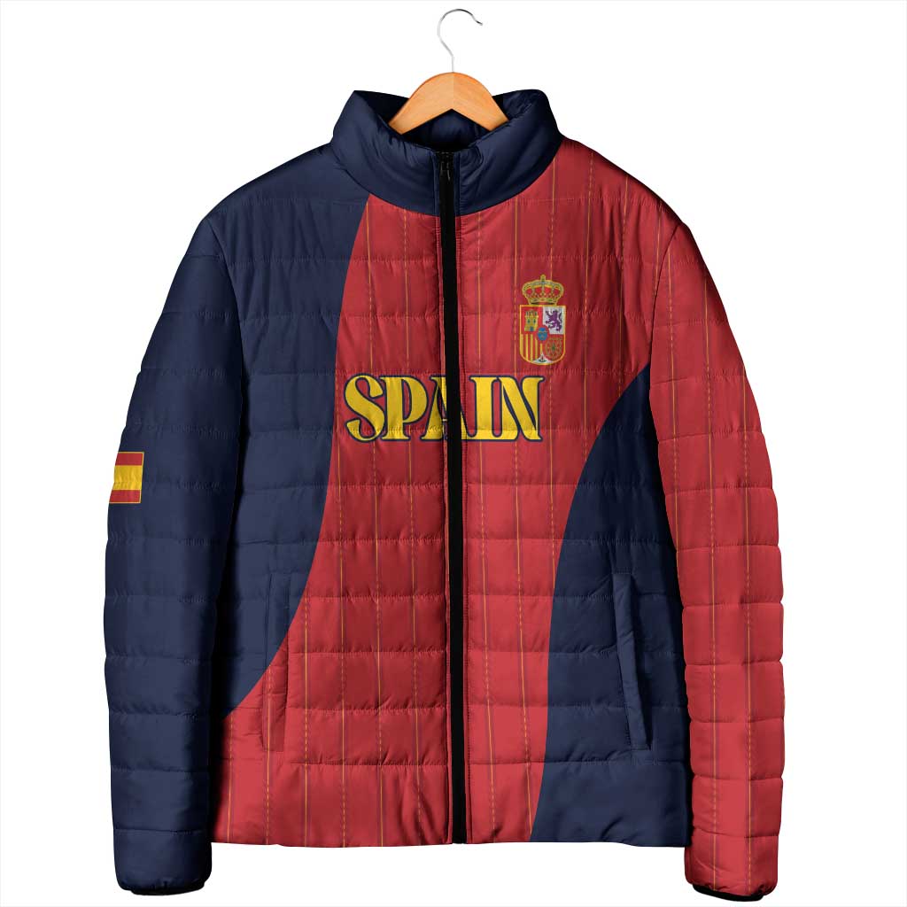 Custom Spain Football Padded Jacket La Roja National Pride