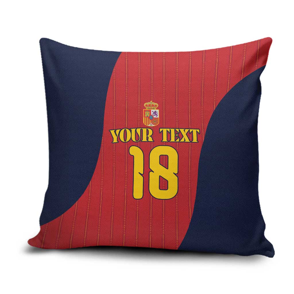 Custom Spain Football Pillow Cover La Roja National Pride