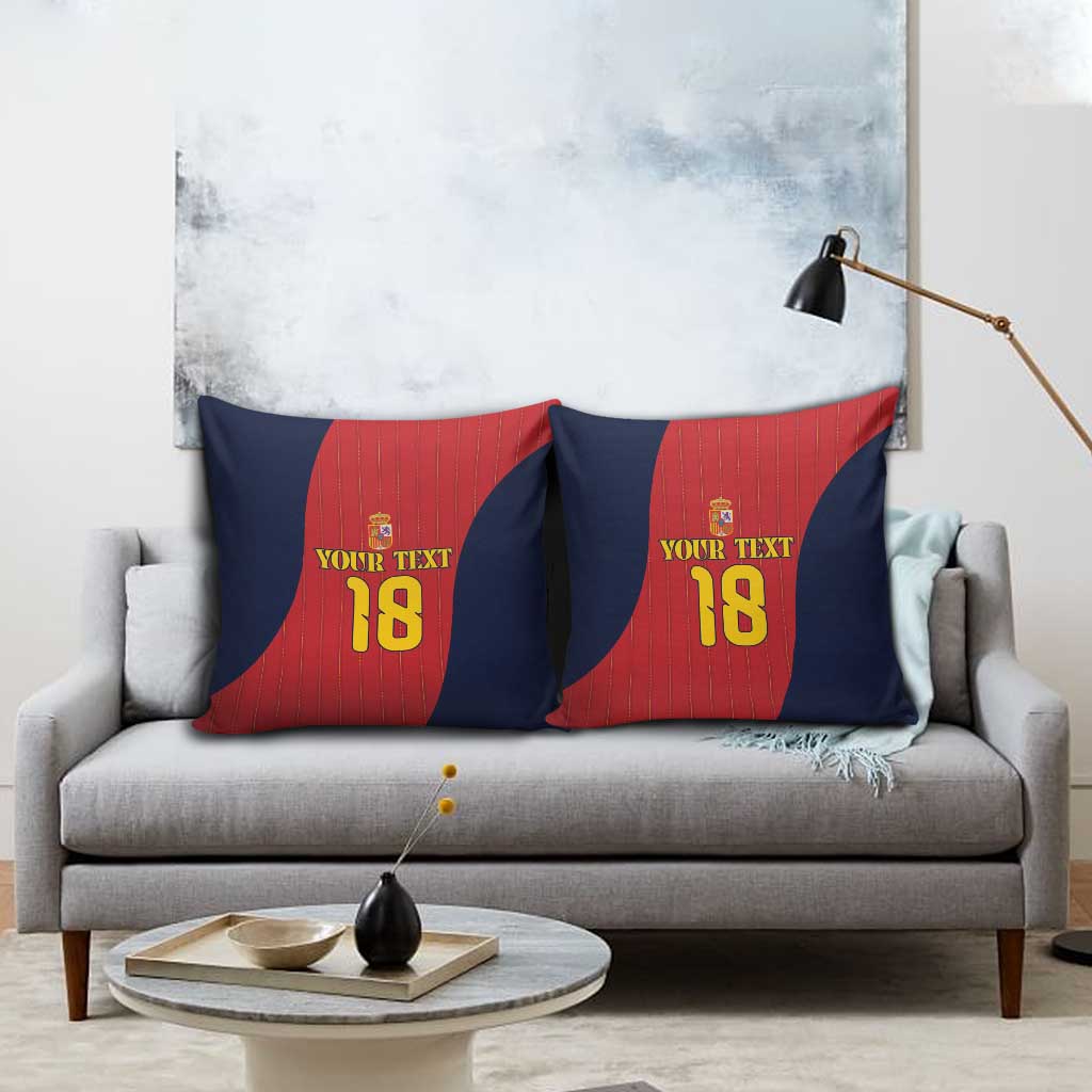 Custom Spain Football Pillow Cover La Roja National Pride