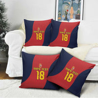 Custom Spain Football Pillow Cover La Roja National Pride