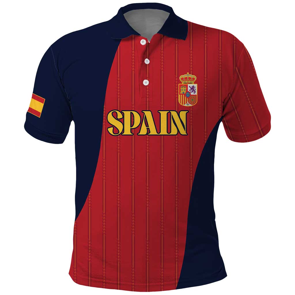 Custom Spain Football Polo Shirt La Roja National Pride
