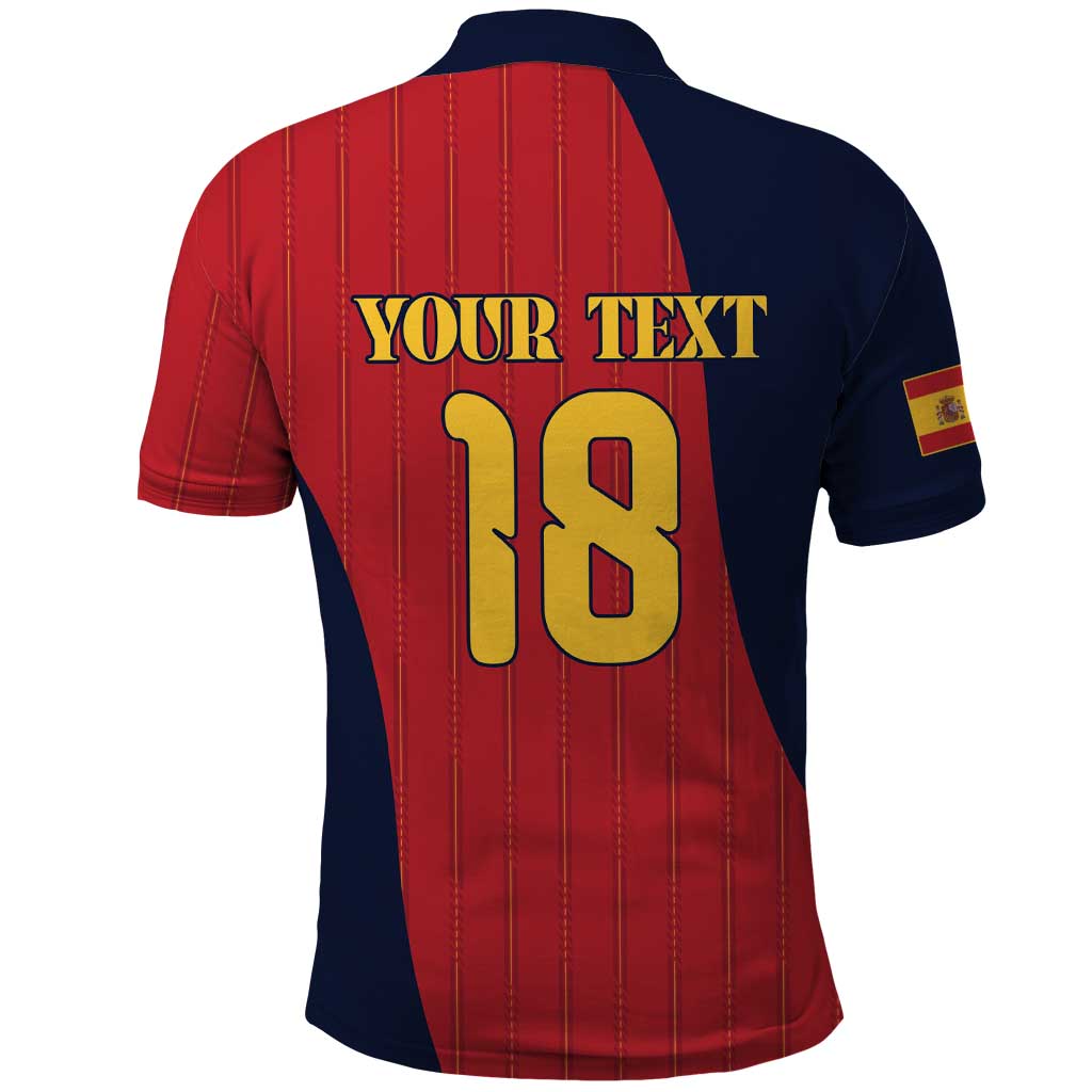 Custom Spain Football Polo Shirt La Roja National Pride