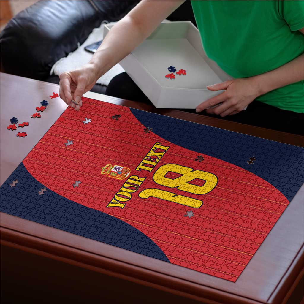 Custom Spain Football Puzzle La Roja National Pride